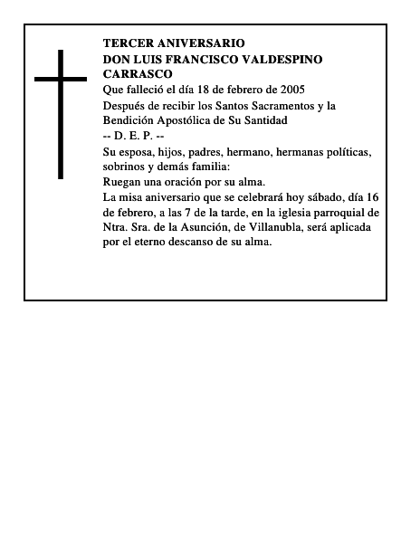 DON LUIS FRANCISCO VALDESPINO CARRASCO