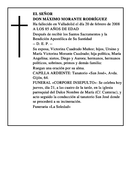 DON MÁXIMO MORANTE RODRÍGUEZ