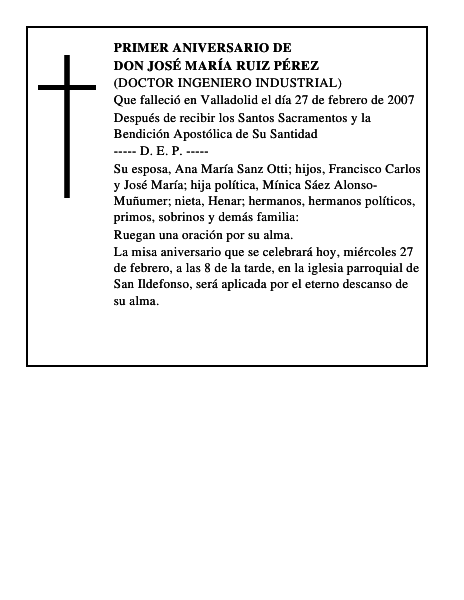 DON JOSÉ MARÍA RUIZ PÉREZ