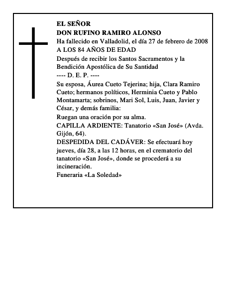 DON RUFINO RAMIRO ALONSO