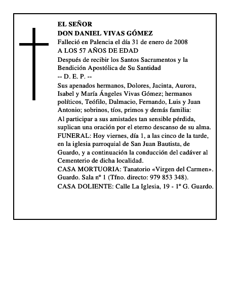 DON DANIEL VIVAS GÓMEZ