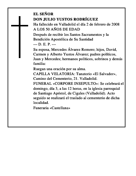 DON JULIO YUSTOS RODRÍGUEZ