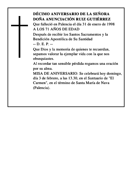 DOÑA ANUNCIACIÓN RUIZ GUTIÉRREZ