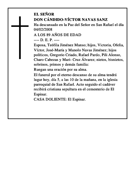 DON CÁNDIDO-VÍCTOR NAVAS SANZ