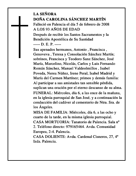 DOÑA CAROLINA SÁNCHEZ MARTÍN