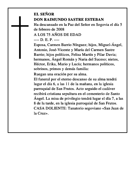 DON RAIMUNDO SASTRE ESTEBAN