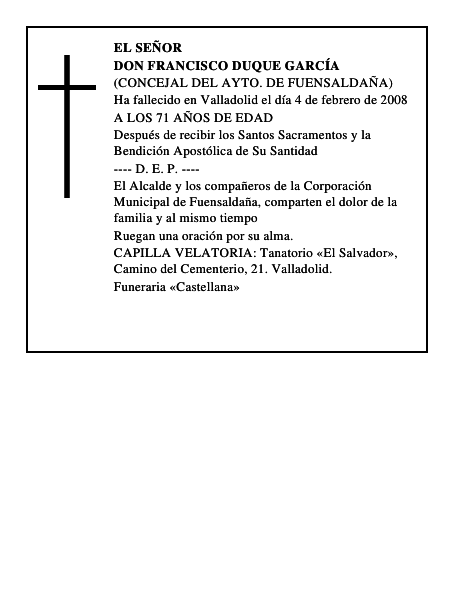 DON FRANCISCO DUQUE GARCÍA