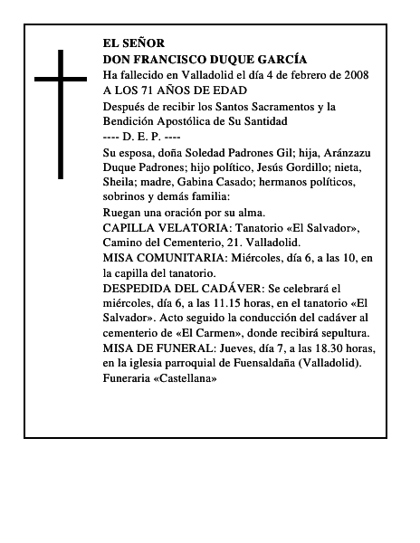 DON FRANCISCO DUQUE GARCÍA