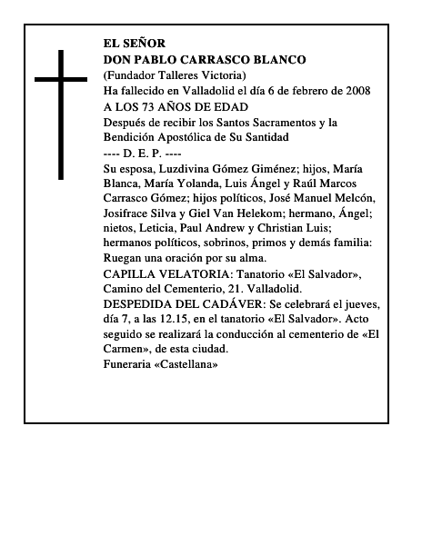 DON PABLO CARRASCO BLANCO