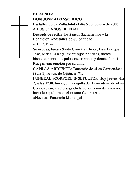 DON JOSÉ ALONSO RICO
