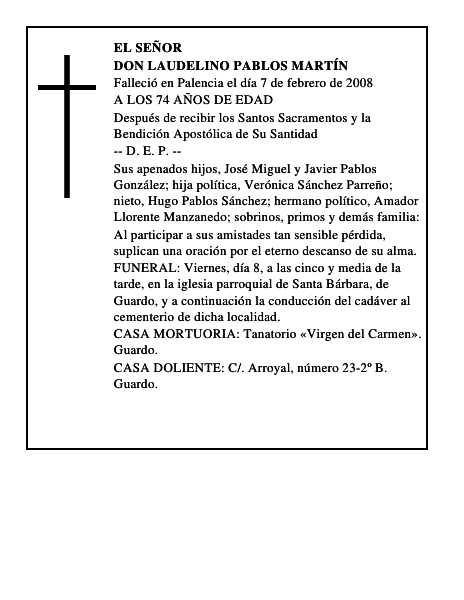 DON LAUDELINO PABLOS MARTÍN