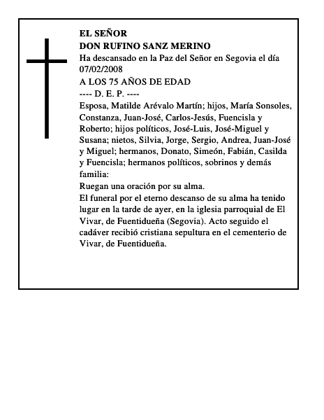 DON RUFINO SANZ MERINO