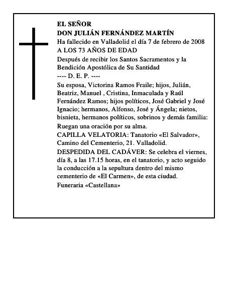DON JULIÁN FERNÁNDEZ MARTÍN