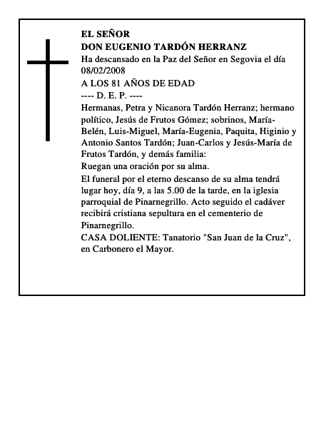 DON EUGENIO TARDÓN HERRANZ