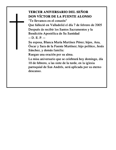 DON VÍCTOR DE LA FUENTE ALONSO