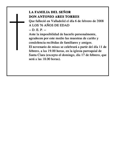 DON ANTONIO ARES TORRES