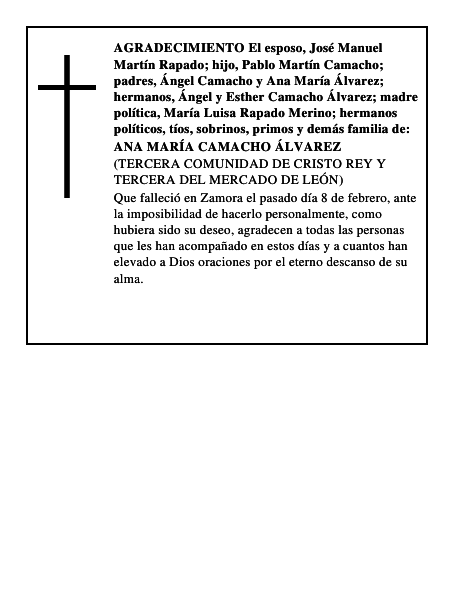 ANA MARÍA CAMACHO ÁLVAREZ
