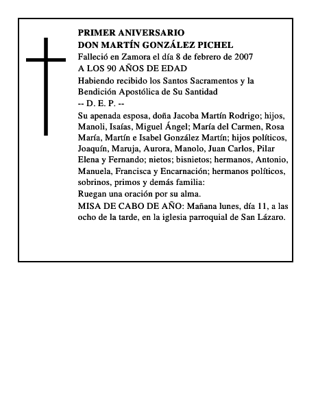 DON MARTÍN GONZÁLEZ PICHEL