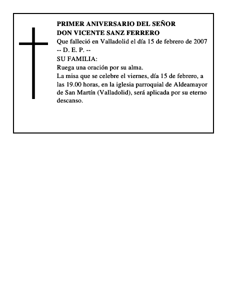DON VICENTE SANZ FERRERO