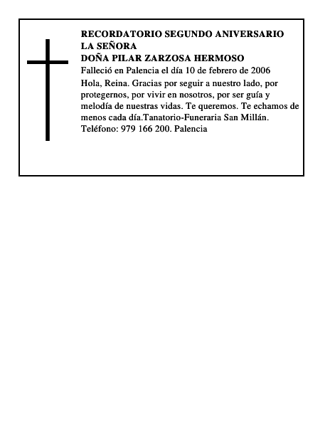 DOÑA PILAR ZARZOSA HERMOSO