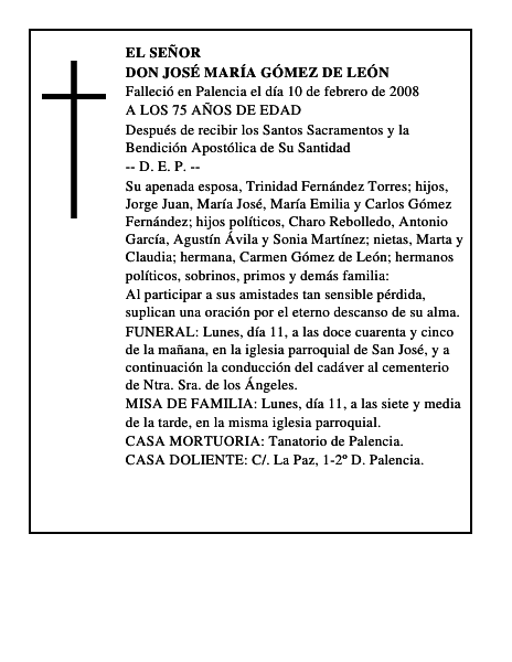 DON JOSÉ MARÍA GÓMEZ DE LEÓN