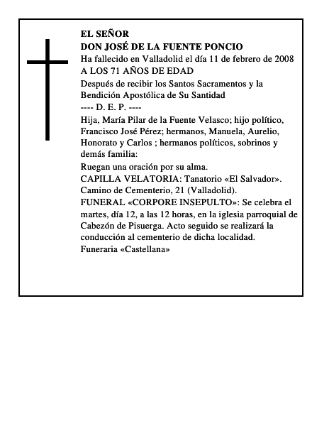 DON JOSÉ DE LA FUENTE PONCIO