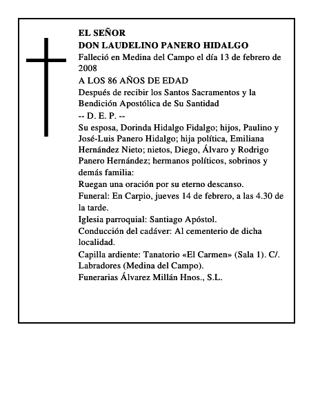 DON LAUDELINO PANERO HIDALGO