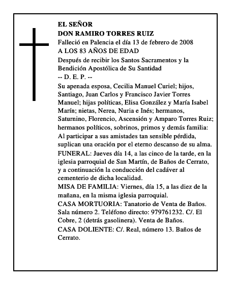 DON RAMIRO TORRES RUIZ