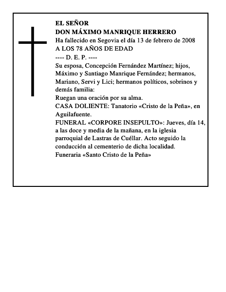 DON MÁXIMO MANRIQUE HERRERO