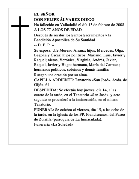 DON FELIPE ÁLVAREZ DIEGO