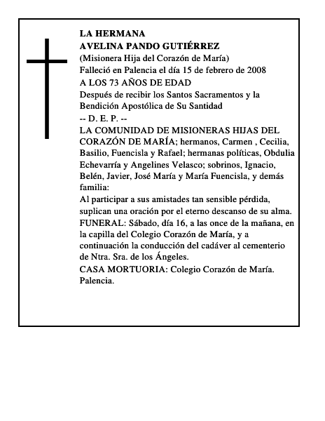 AVELINA PANDO GUTIÉRREZ