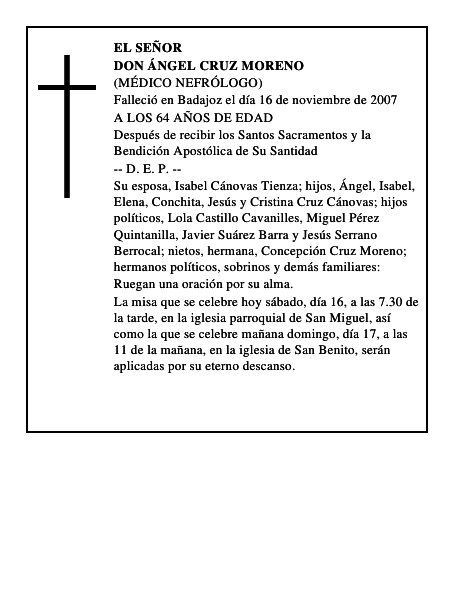DON ÁNGEL CRUZ MORENO