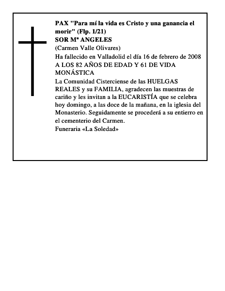 SOR Mª ANGELES
