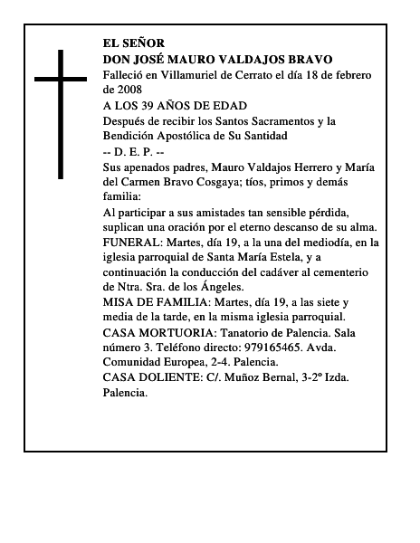 DON JOSÉ MAURO VALDAJOS BRAVO