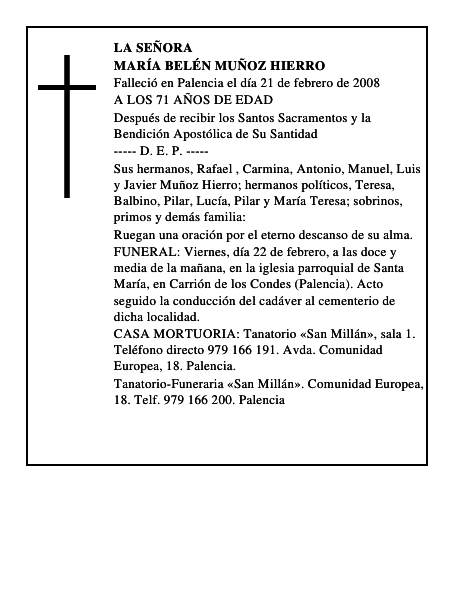 MARÍA BELÉN MUÑOZ HIERRO