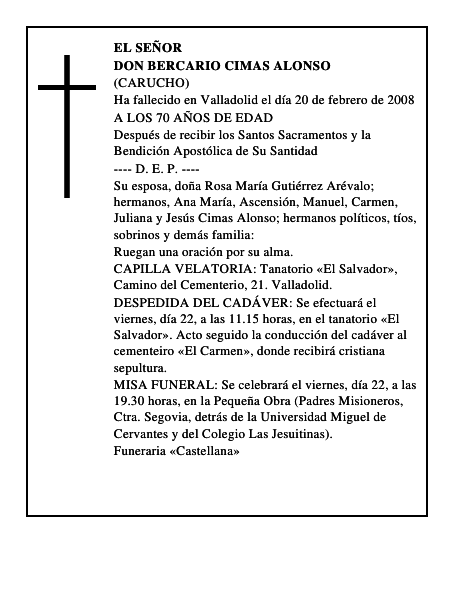 DON BERCARIO CIMAS ALONSO