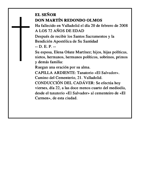 DON MARTÍN REDONDO OLMOS