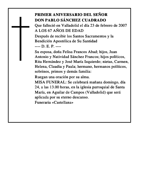 DON PABLO SÁNCHEZ CUADRADO