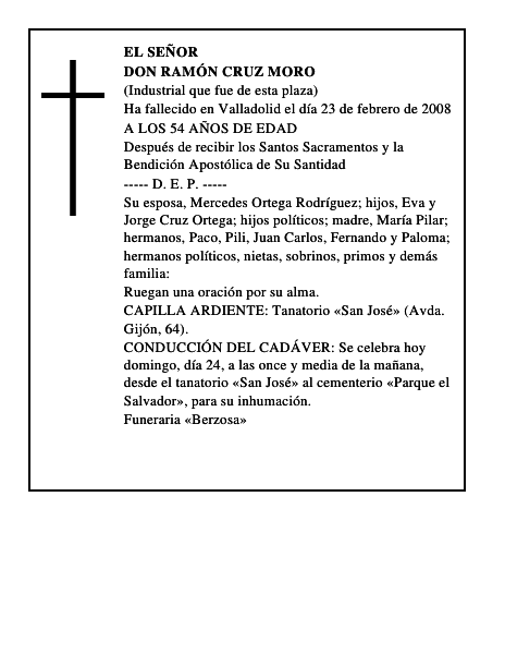 DON RAMÓN CRUZ MORO