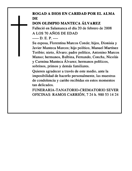 DON OLIMPIO MANTECA ÁLVAREZ