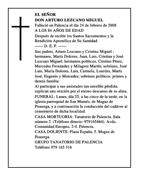 DON ARTURO LEZCANO MIGUEL