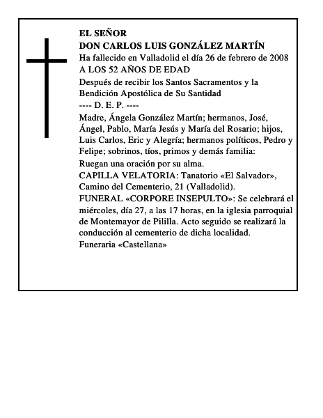 DON CARLOS LUIS GONZÁLEZ MARTÍN