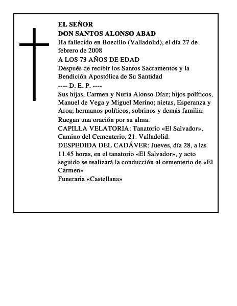 DON SANTOS ALONSO ABAD