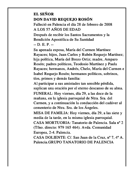 DON DAVID REQUEJO ROSÓN