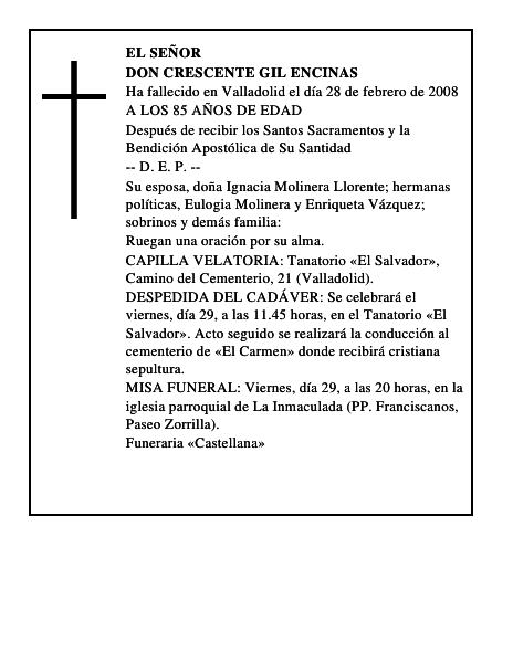 DON CRESCENTE GIL ENCINAS
