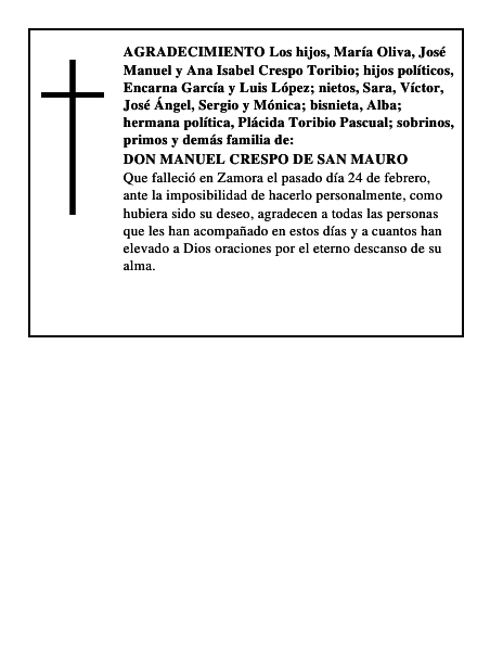 DON MANUEL CRESPO DE SAN MAURO