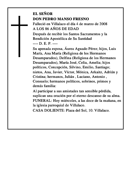 DON PEDRO MANSO FRESNO