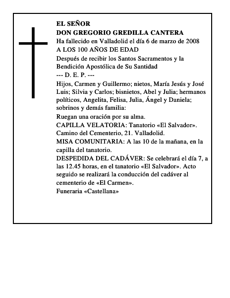DON GREGORIO GREDILLA CANTERA