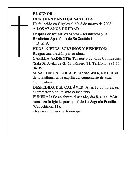 DON JUAN PANTOJA SÁNCHEZ