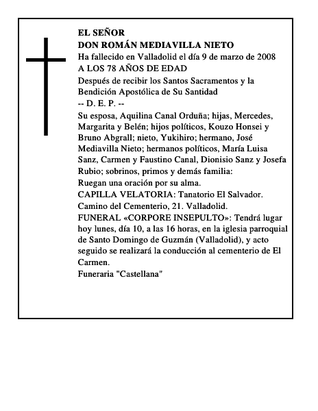 DON ROMÁN MEDIAVILLA NIETO